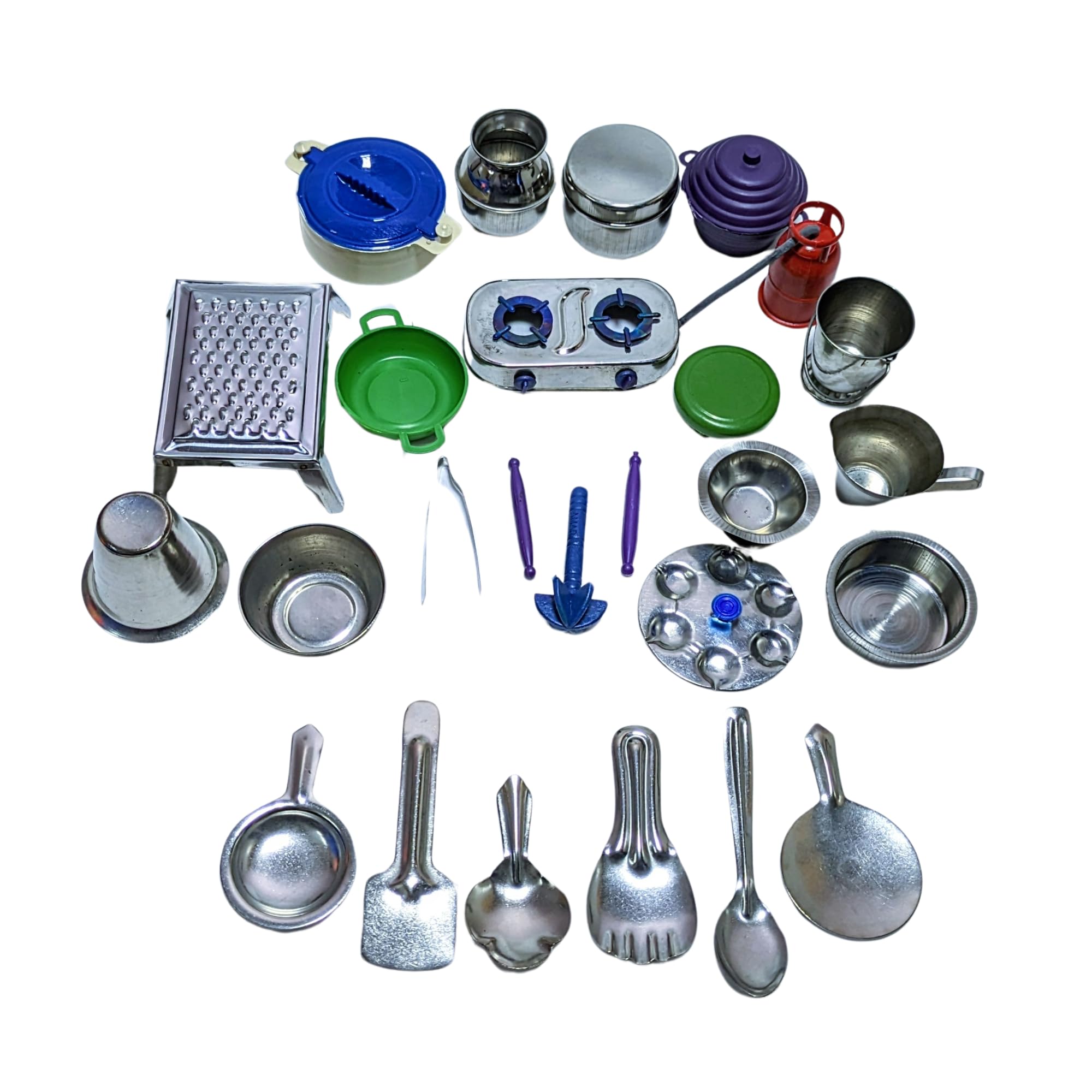 Kids Miniature Kitchen Set of 26 Pieces, Real Cooking Toy Set, choppu Saman for Kids, Steel Cooking Set, Food Play Set for Girls & Boys, Mini Kitchen Toys for Kids/Best Gift Items, Age 5+ (B0D912Z75X) Amazon Price History, Amazon Price Tracker