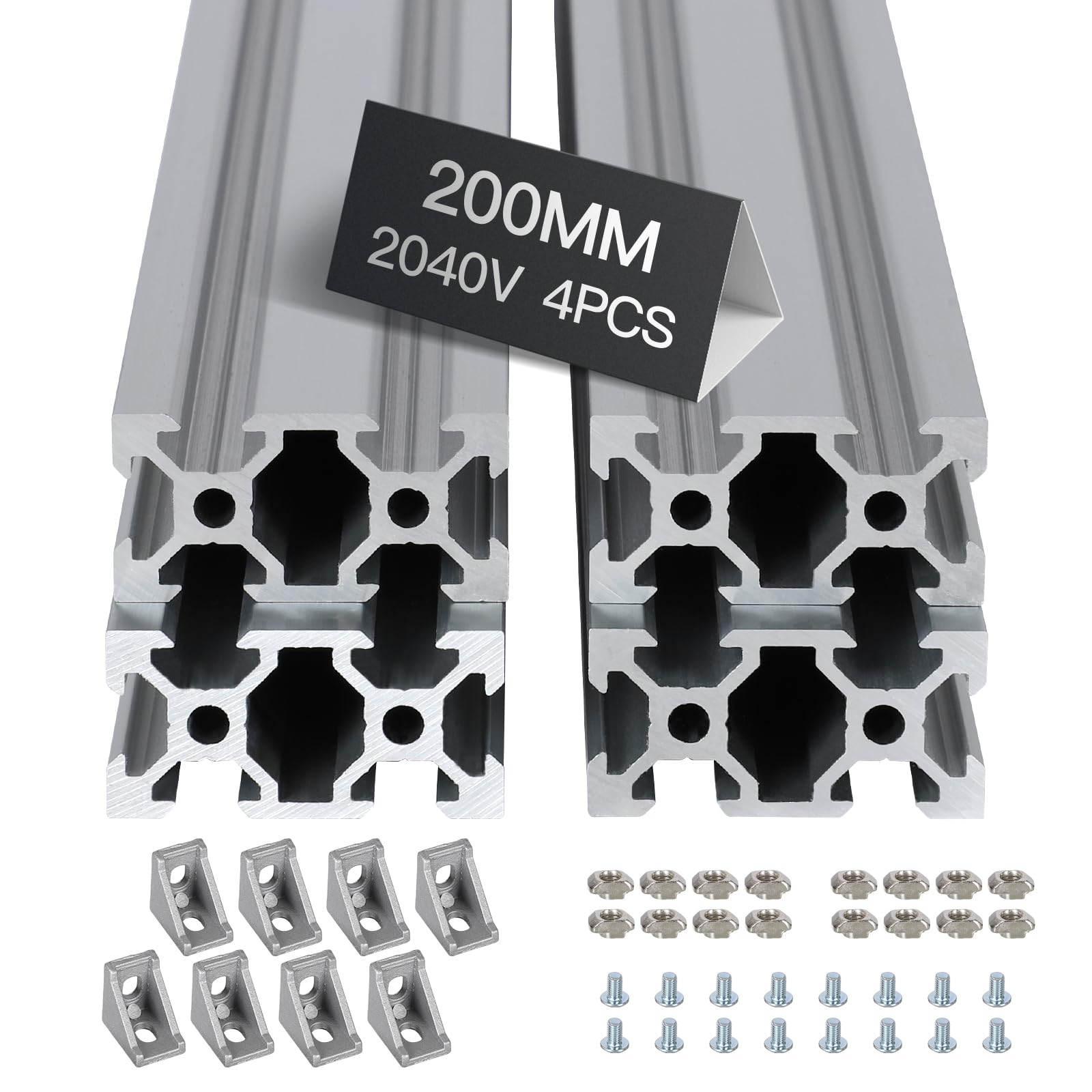 8pcs 1000mm 2040 V-Slot Extrusion Aluminum Profile, Silver — Amazon image 9