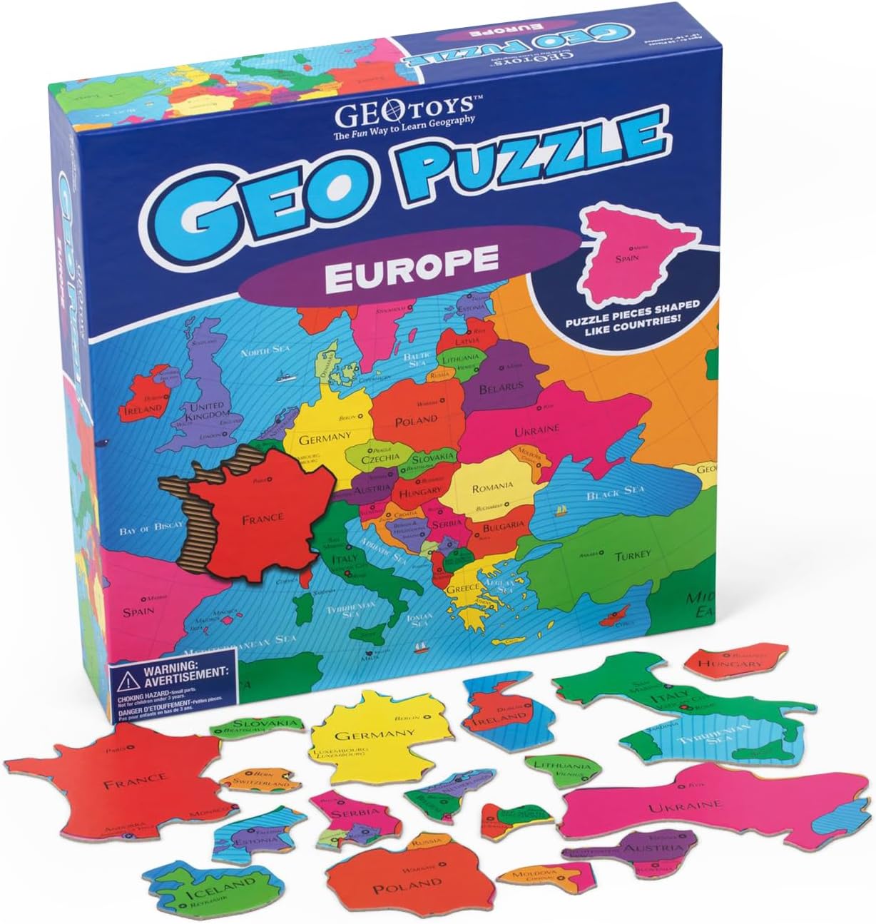Geotoys GEO101 Europe Geopuzzle [並行輸入品]