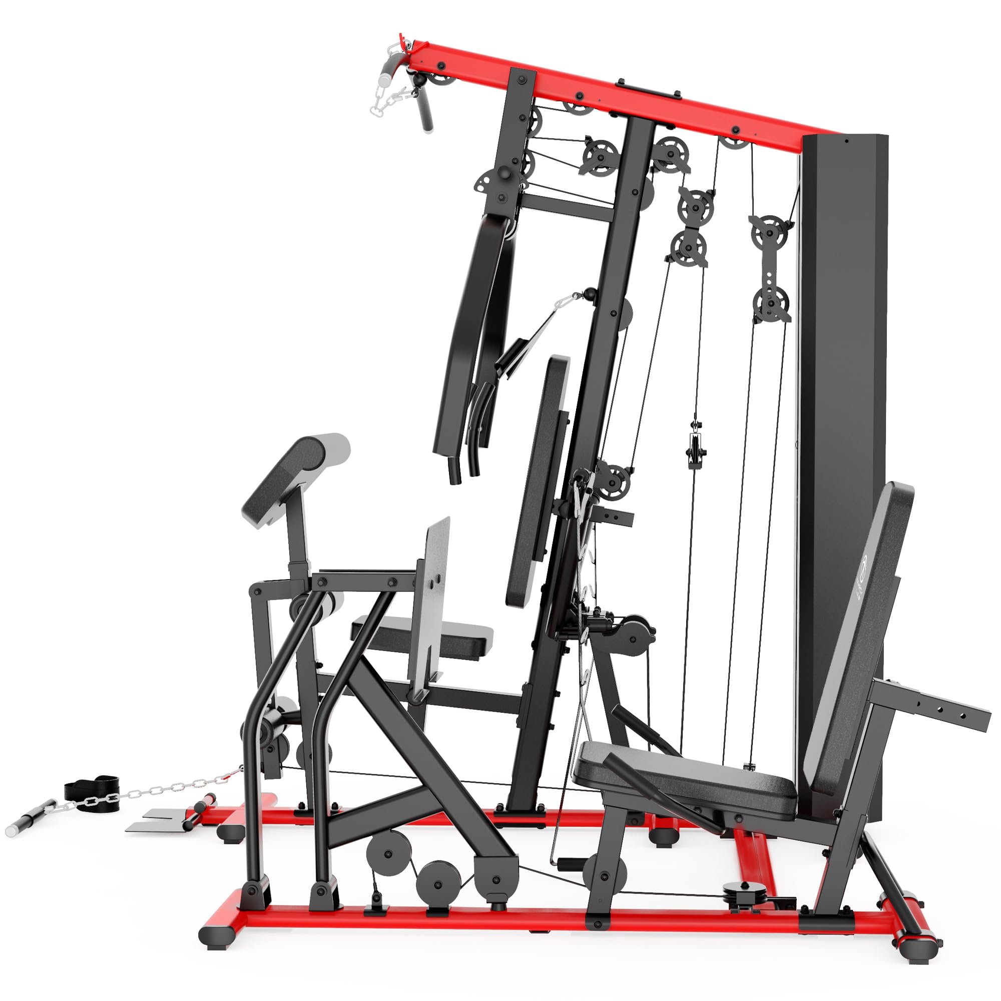 Marcy Multiestación Deluxe HG9000 Multigimnasio para Casa con Leg Press - Resistencia 102,5kg - Polea Alta Media y Baja. PEC DEC Independiente Varios Ajustes Gimnasio Completo
