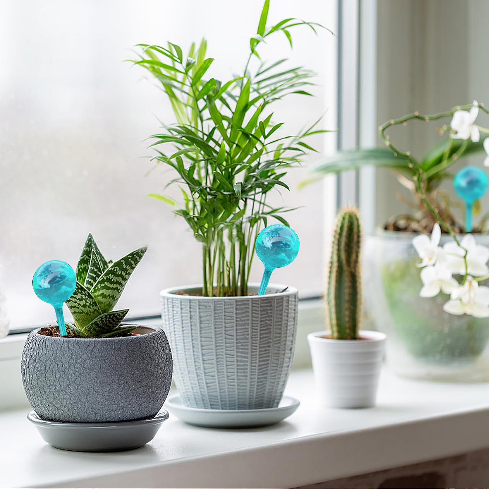 Kulki nawadniające, 12 sztuk kul do nawadniania roślin, 6 sztuk 13 x 5 cm + 6 sztuk 26,5 x 8 cm, kule nawadniające, małe rośliny doniczkowe, do automatycznego nawadniania ogrodów