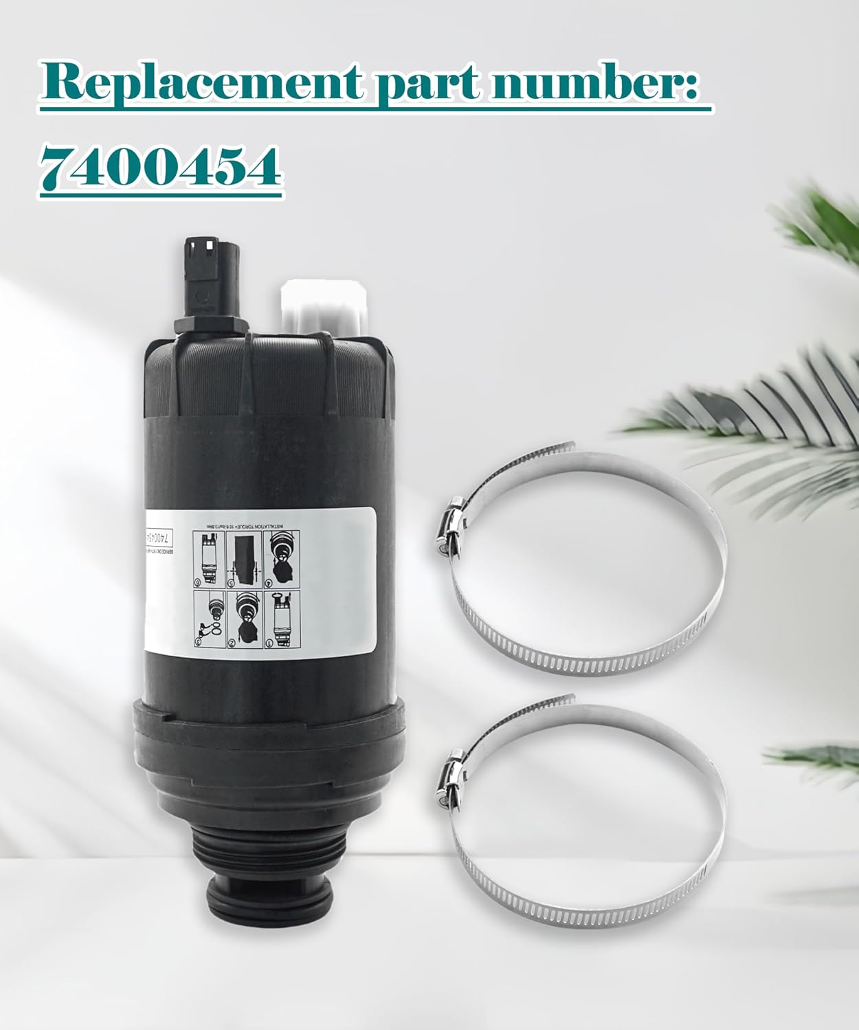 Fuel Filter Fit For Bobcat Skid Steers & Loaders T/S Series A770 for Excavators E32 E35 for Versahandlers V519 V723, Includes Water Separator, Replace part number # 7400454