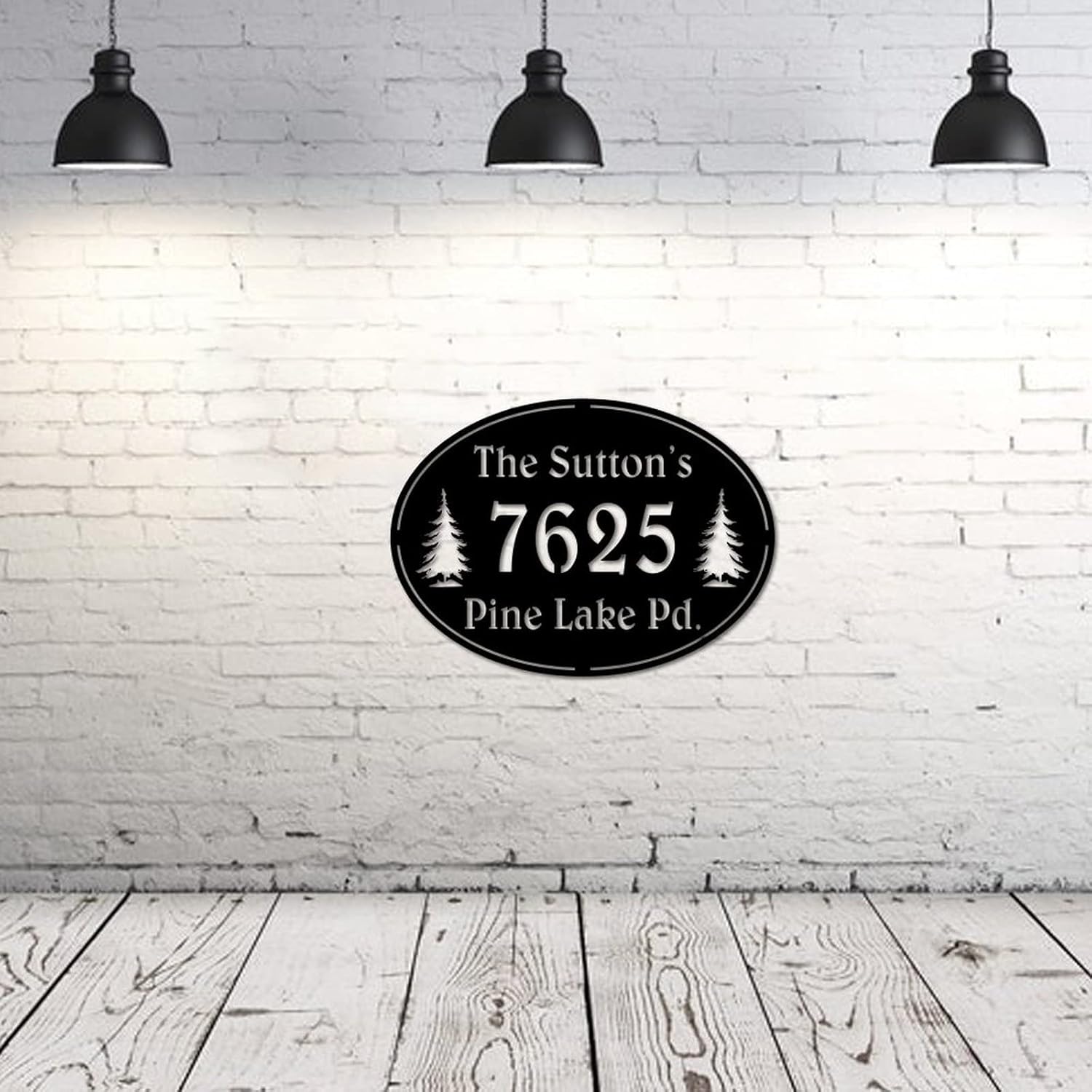 Metal Wall Decor Sign Personalized Address Metal Sign Door Hanger Outdoor Metal Sign Farmhouse Wall Art Housewarming Gift