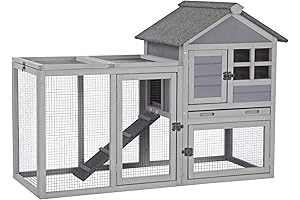 Aivituvin Indoor Rabbit Hutch with Run