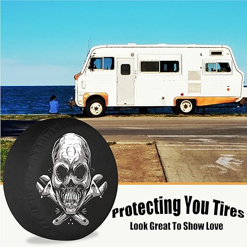 Miniatura 2 de Cubiertas de neumáticos de repuesto para remolques, cráneos y llaves, neumáticos para autos, resistentes a la intemperie, a prueba de polvo,