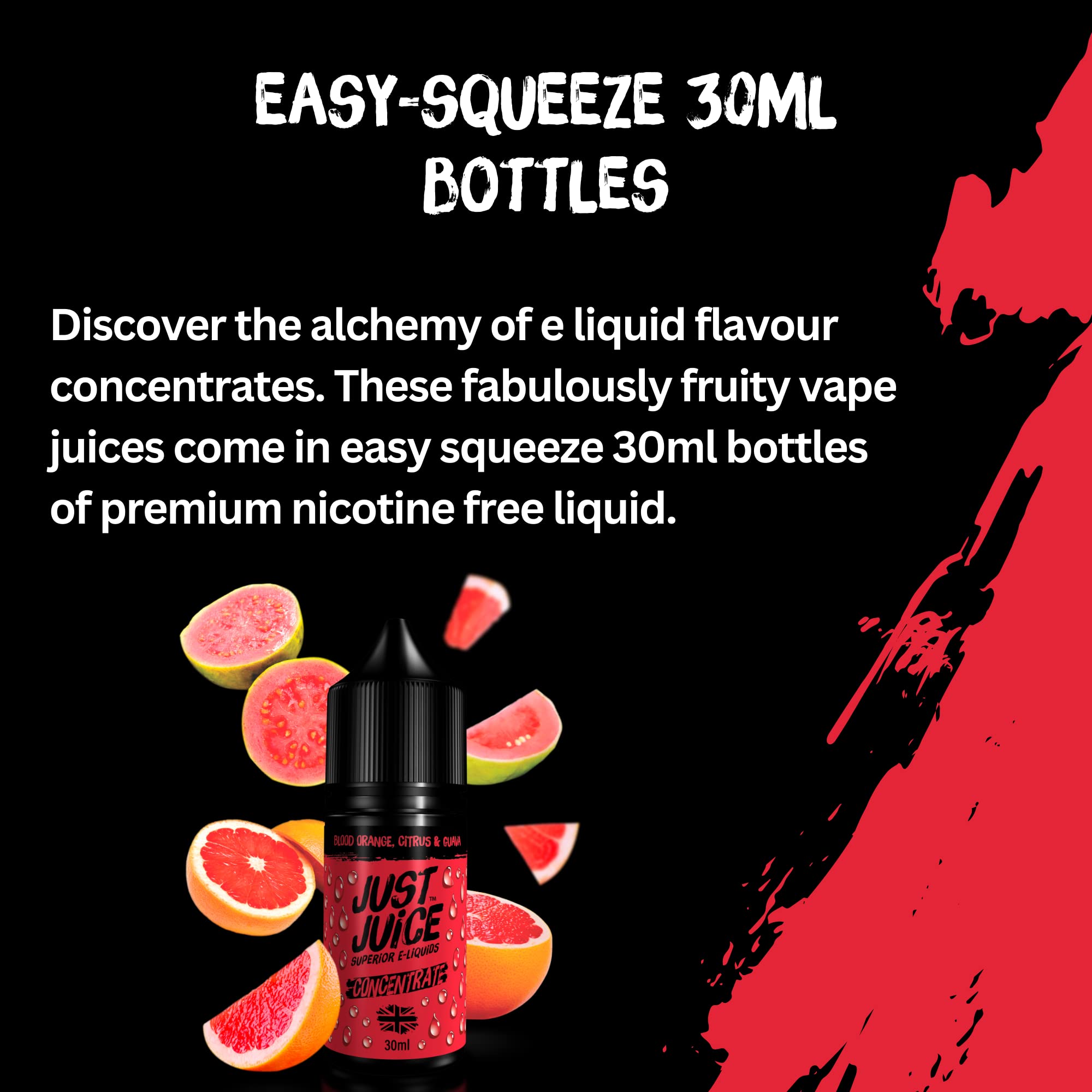Just Juice Vape concentrate, 30ml e-liquid, 100% PG, DIY, use as  stand-alone flavour or blend to make your own e liquid creations - Blood  Orange Citrus Guava: Amazon.co.uk: Everything Else