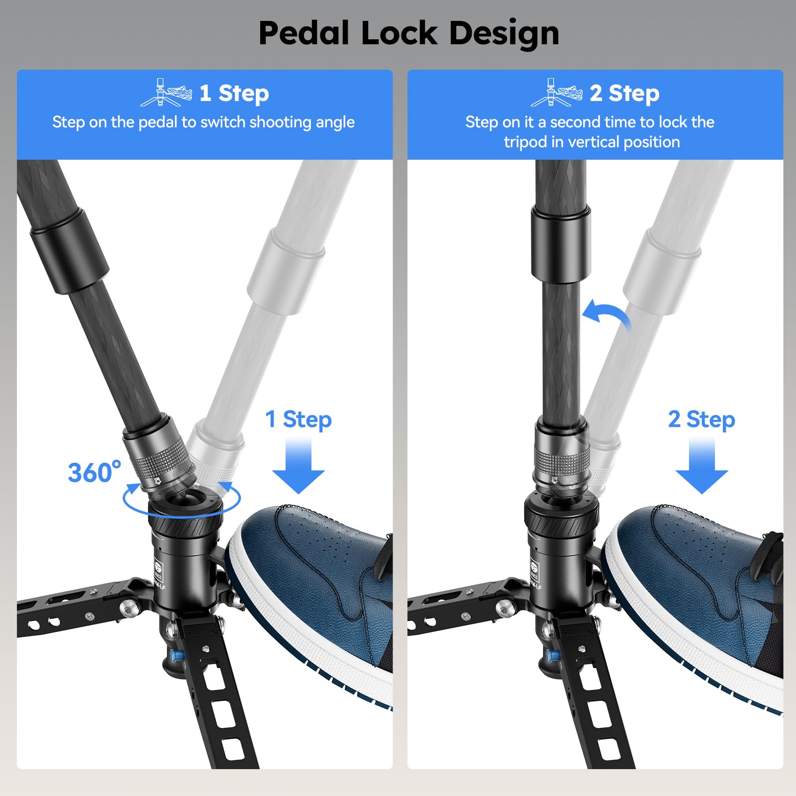 SIRUI Monopode SVM-145P Rapid System en Fibre de Carbone avec pédale, Monopode de 145 cm, réglage Rapide par vis de Serrage, Compact et ne pesant Que 1,52 kg, Charge maximale de 10 kg