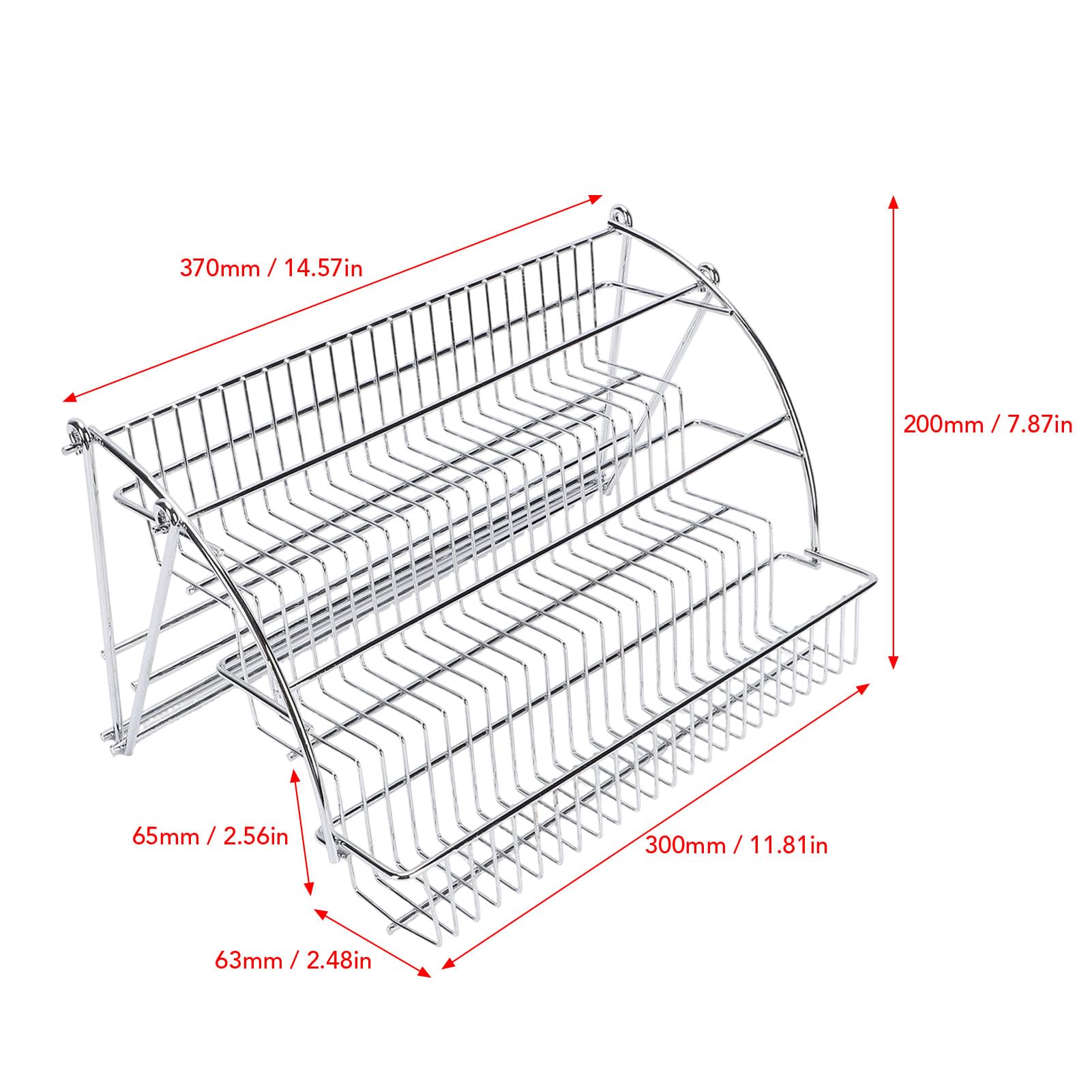 Herunterziehbares Gewürzregal, Robuster, Platzsparender Organizer aus Eisen für Oberschränke, Mehrstufiges Design für Effizientes Kochen, 1 Einheit