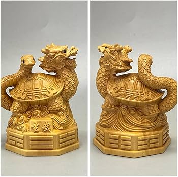 Amazon.co.jp: 玄武 風水 四神獣 青龍 朱雀 白虎 置物 大サイズ ツゲの