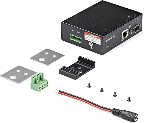Miniatura 5 de StarTech.com PoE+ - Convertidor de medios industriales de fibra a Ethernet de 60 W, SFP a RJ45, fibra monomodomultimodo a Ethernet Gigabit de cobre,