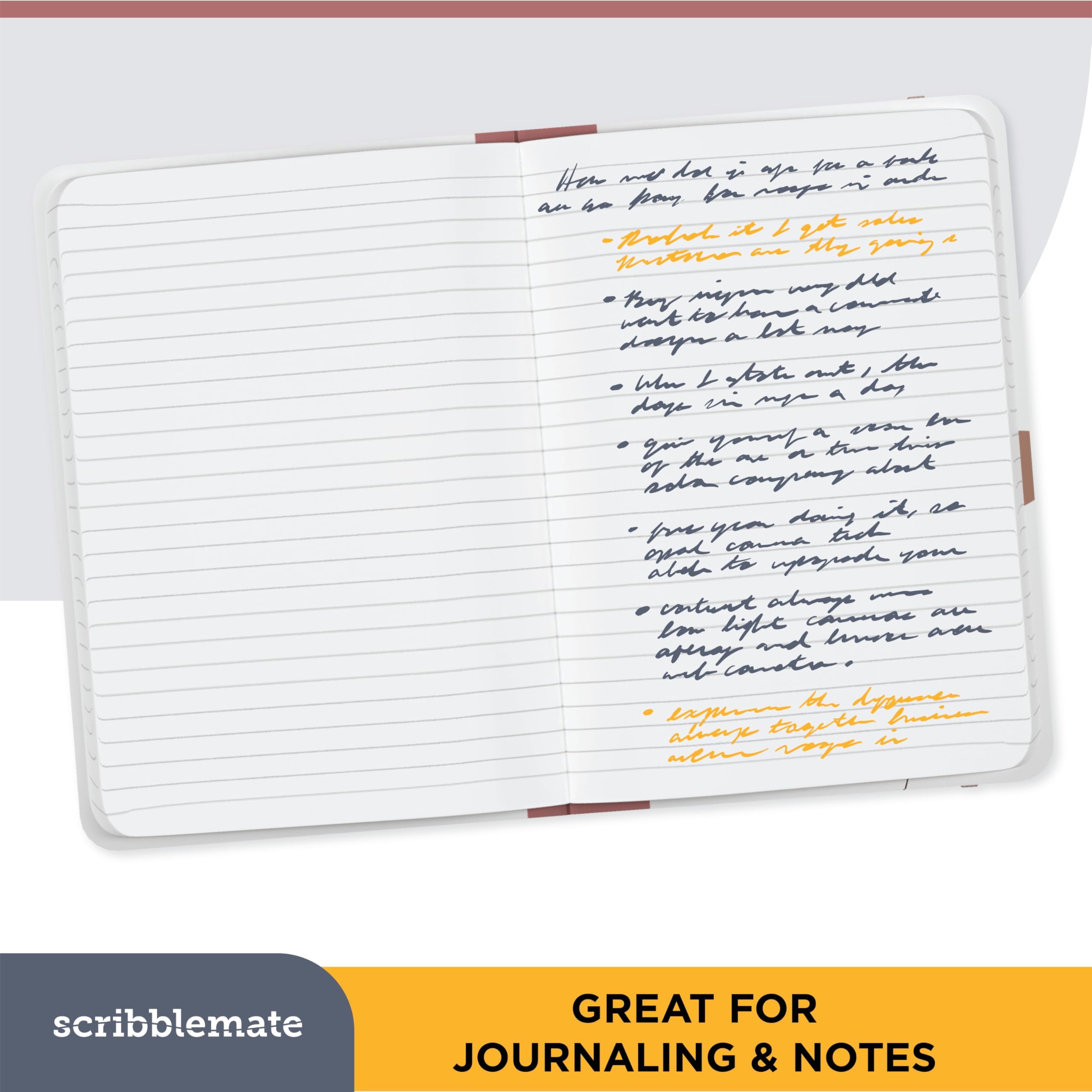 Cuaderno rayado, paquete de 6 cuadernos rayados A5 para mujeres y hombres, 160 páginas, tamaño mediano de 5.75 x 8.25 pulgadas, cuaderno de diario de tapa dura, papel premium de 100 g/m² (paquete de