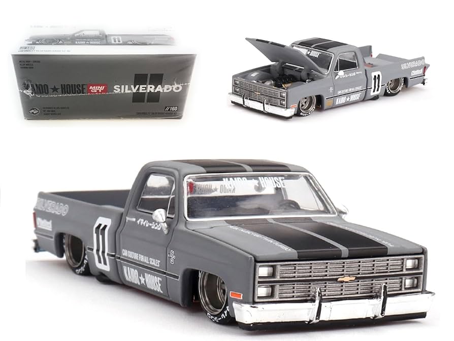 GM Restoration Parts 限定版トレーラー ミニカー MINI GT 1/64 - CHEVROLET Silverado Kaido HKS V1 - 1980