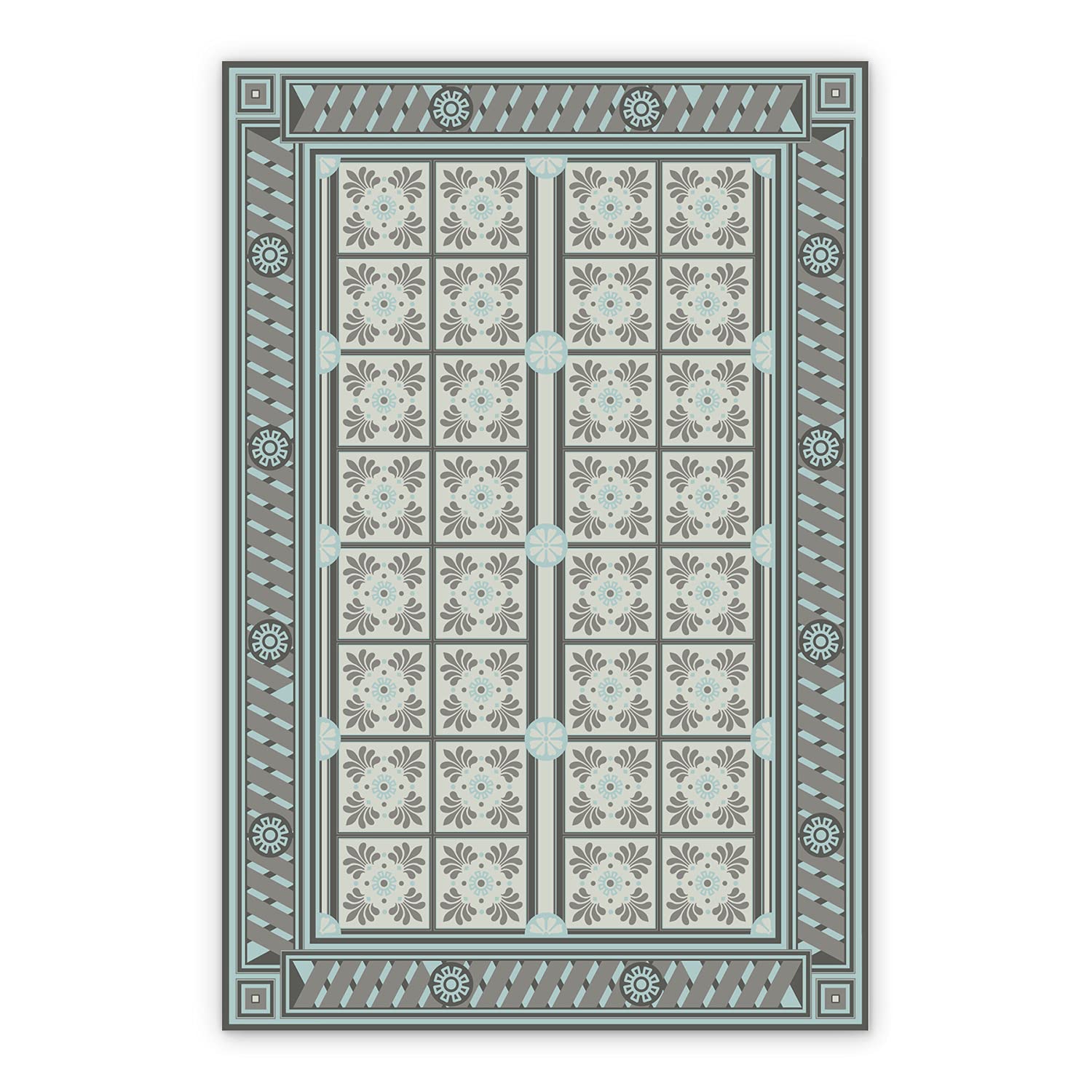 Couverture PVC de salle à manger 90x135cm lavable motif patchwork azulejos