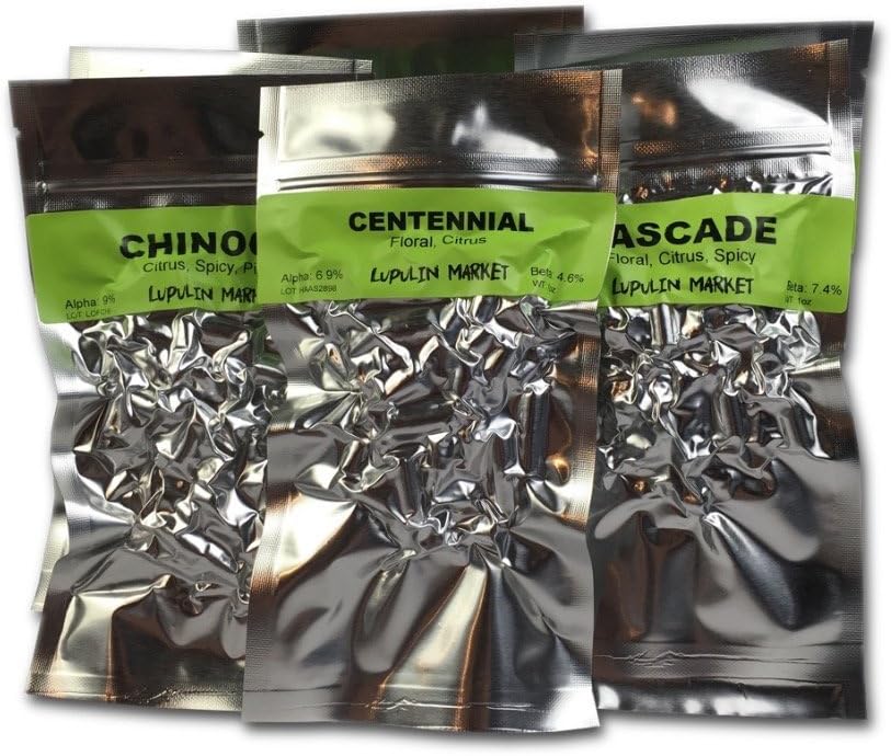 3CS6PACK Pellet Hop Variety Pack (3C's), 2 oz Each, Cascade, Centennial, Chinook