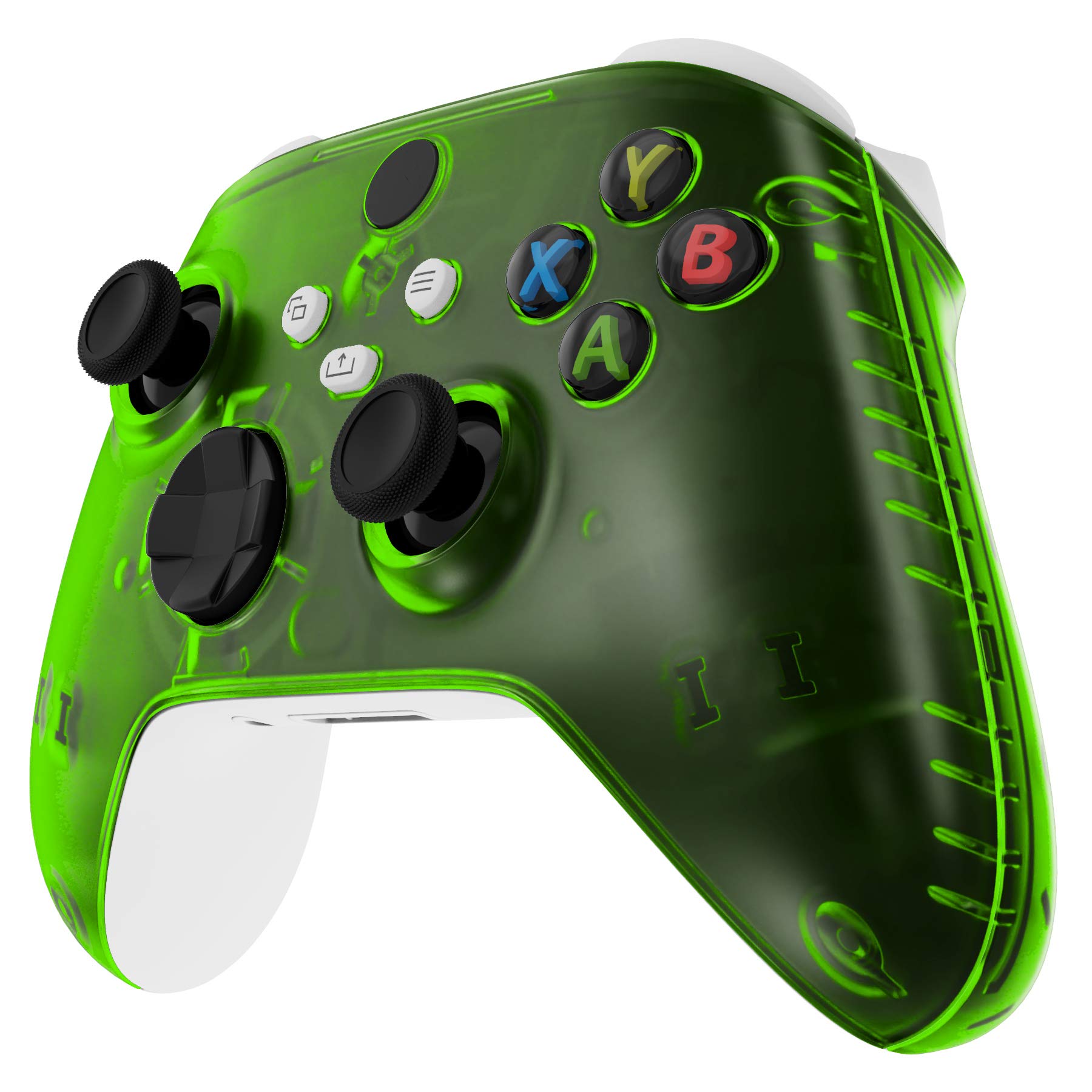 eXtremeRate Jasne Zielony Wymiana Handles Shell dla Xbox Series X Controller, Niestandardowe Panele Szyn Bocznych Przednia Obudowa Obudowa Płyta Czołowa dla Xbox Series S Controller — Controller Nie Jest Wliczony W Cenę