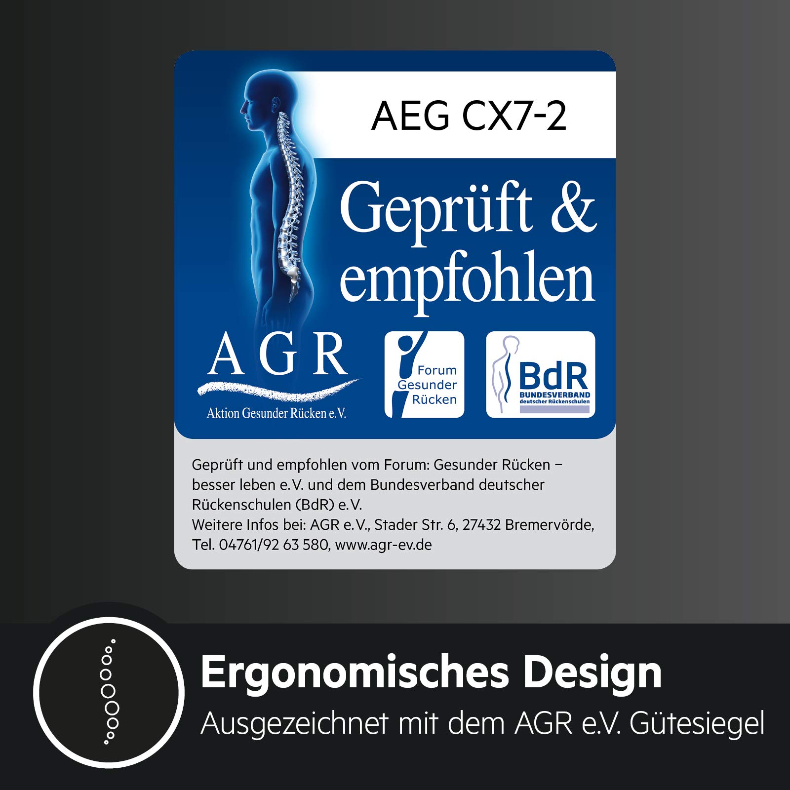 AEG CX7-2-45MÖ Sac à poussière Noir