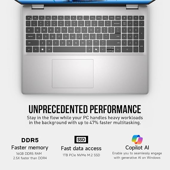 Dell 2026 16 Touchscreen Laptop Computer, 16 FHD+ Touch Screen Business Laptop PC, Intel 10-Core 7 (> i7-1355U), 16GB DDR5 1TB SSD, Windows 11 Pro, Backlit Keyboard, Fingerprint Reader, Wi-Fi 6E