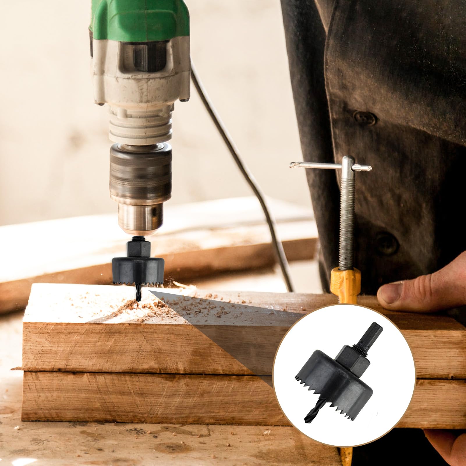 Plasterboard Hole Saw 6-Piece - Sizes 3cm To 5cm, Includes Mandrel ...