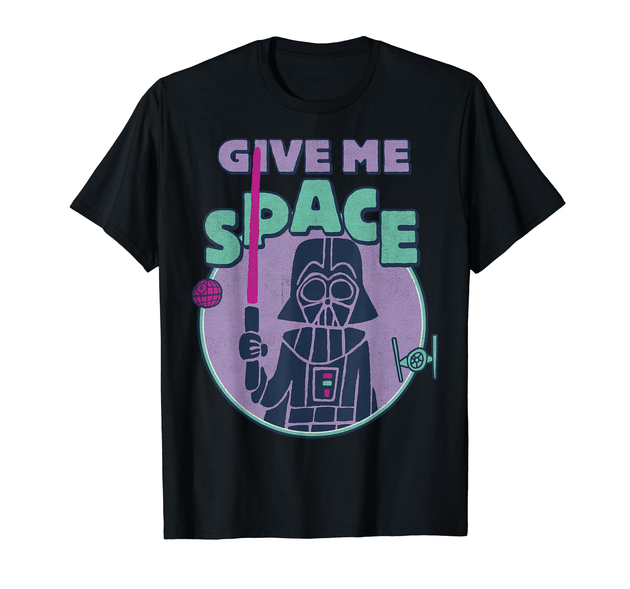 Star Wars Vader Pop Art Give Me Space T-Shirt, Black