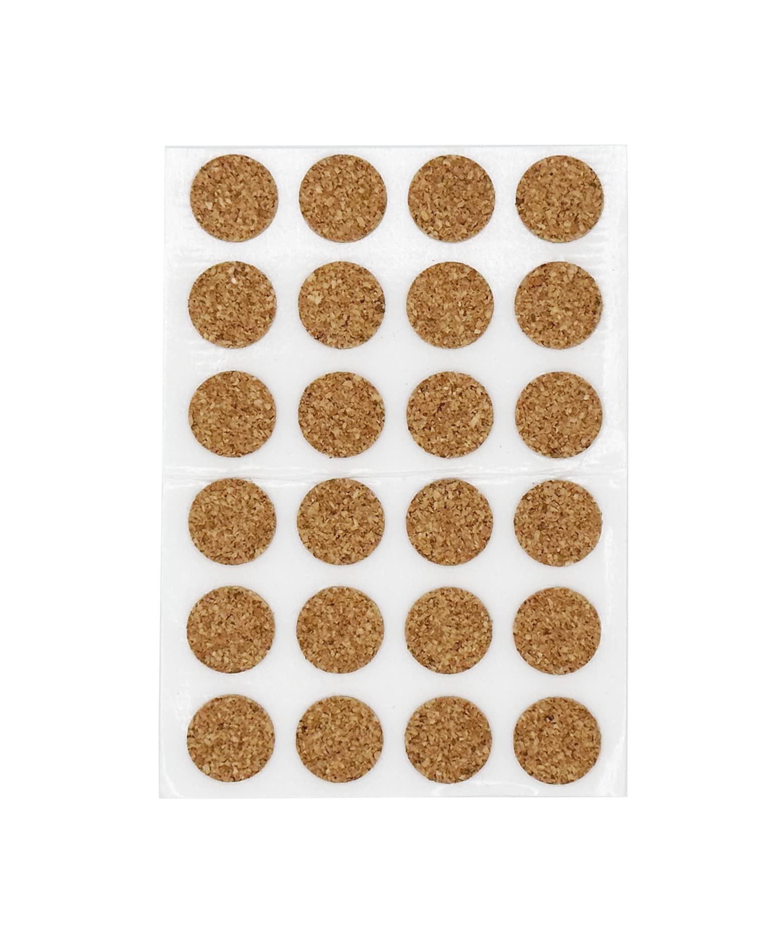 Pro Source Bumper Cork Pads - Adhesive Back - 1/2" - For Cabinets, Table Top Items - Prevent Scratching, Furniture, Electronics - Does Not Retain Heat - Quietest Bumper - 24 Count