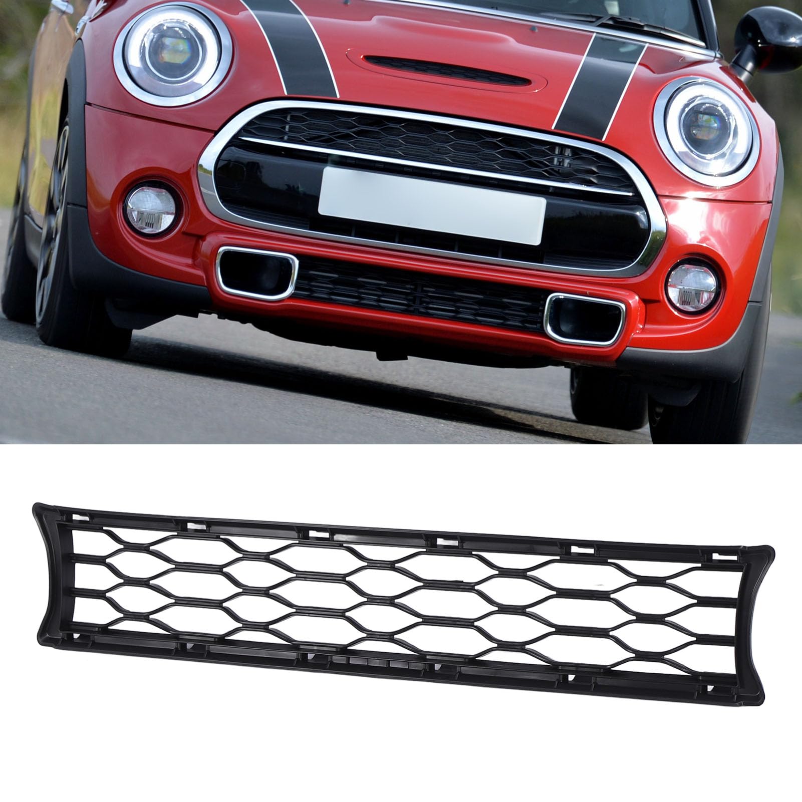 Rejilla Inferior del Parachoques Delantero, reemplazo del Inserto de la Parrilla Inferior del Coche de la Cubierta Central para Mini S F55 F56 F57 2014-2021, 51117301564