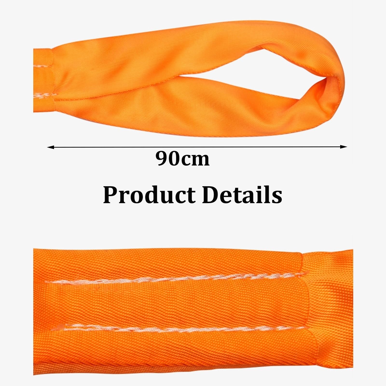 Industrielles Hebeband, WLL 50 Tonnen, Polyester-Rundschlinge, Hebezeug, Transport- und Abschleppgurte, zum Abschleppen und Handling Schwerer/übergroßer Güter, Baustellen(5m)