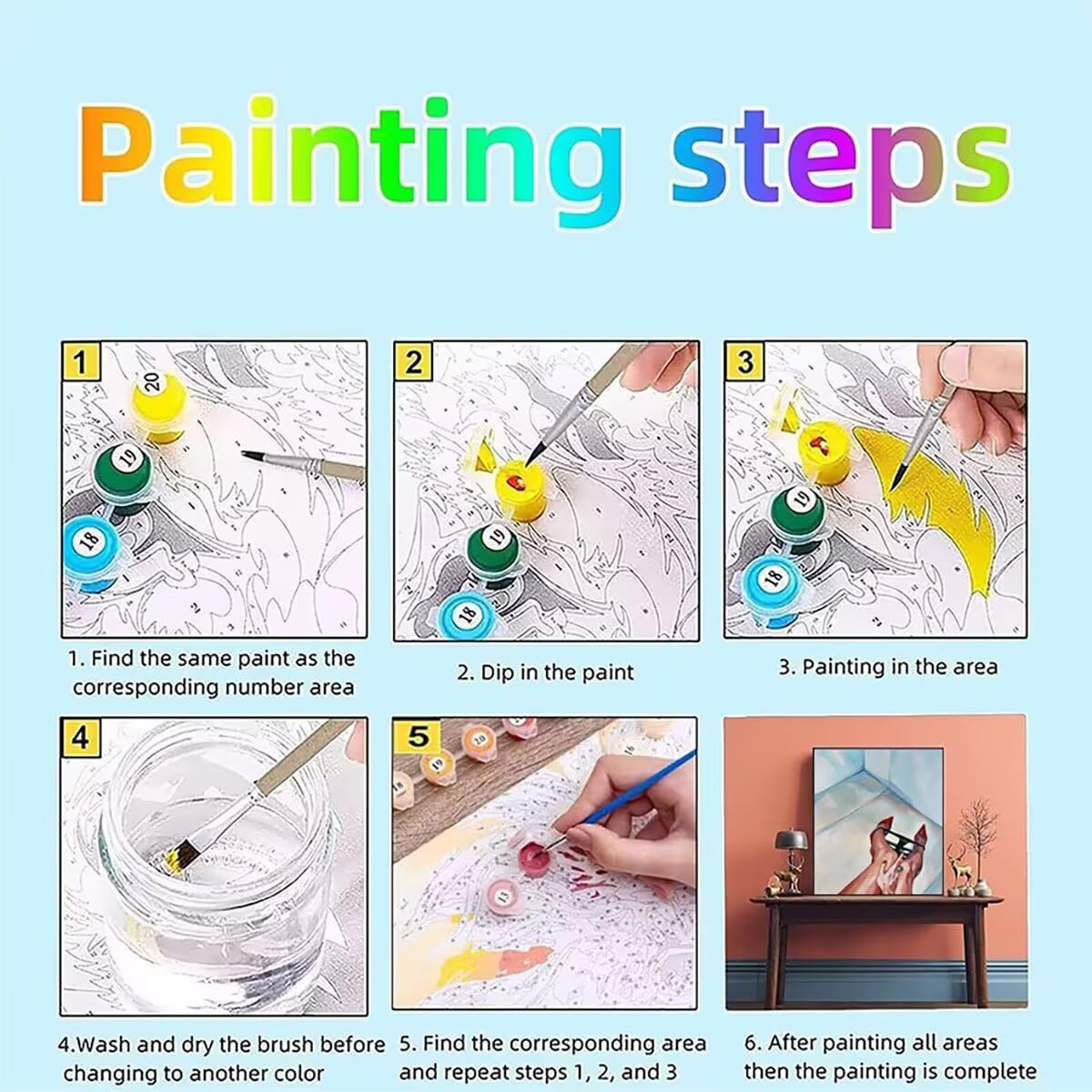Maluj według numerów dla dorosłych, DIY malowanie według numerów zestaw, abstrakcyjne Nogi Paint by Numbers Adult 3 Pędzle i akcesoria 36 Akrylowe farby, do dekoracji domu kobiety prezent 60 x 80 cm
