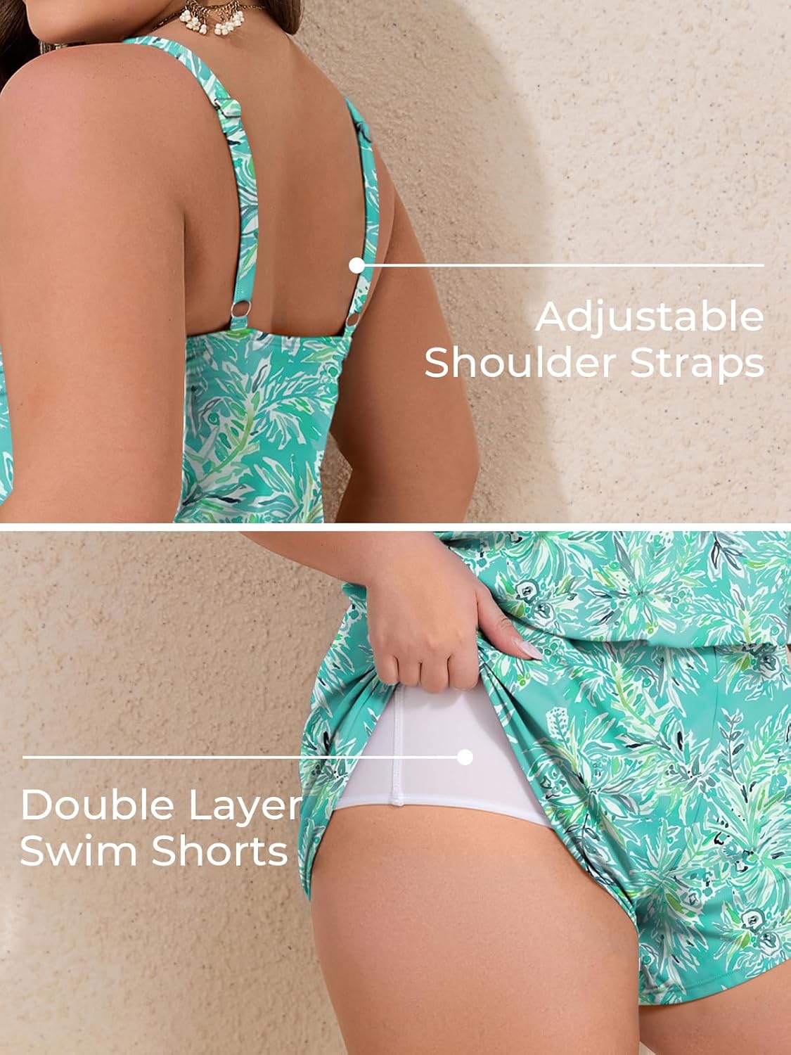 Summer Mae Plus Size Swim Romper Women One Piece Swimsuit Blouson Bathing Suit with Pockets 2026 Modest Swimwear