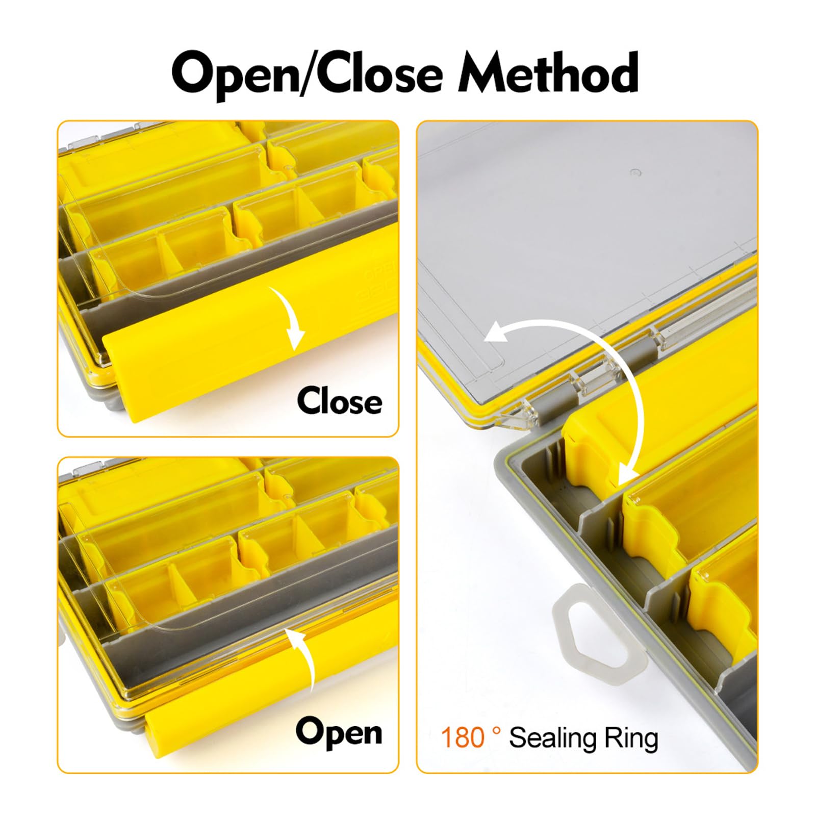 Caja Impermeable para Aparejos de Pesca, Caja de Almacenamiento de cebos y señuelos de Pesca, contenedor de cebos, organizadores portátiles, Caja de Aparejos de