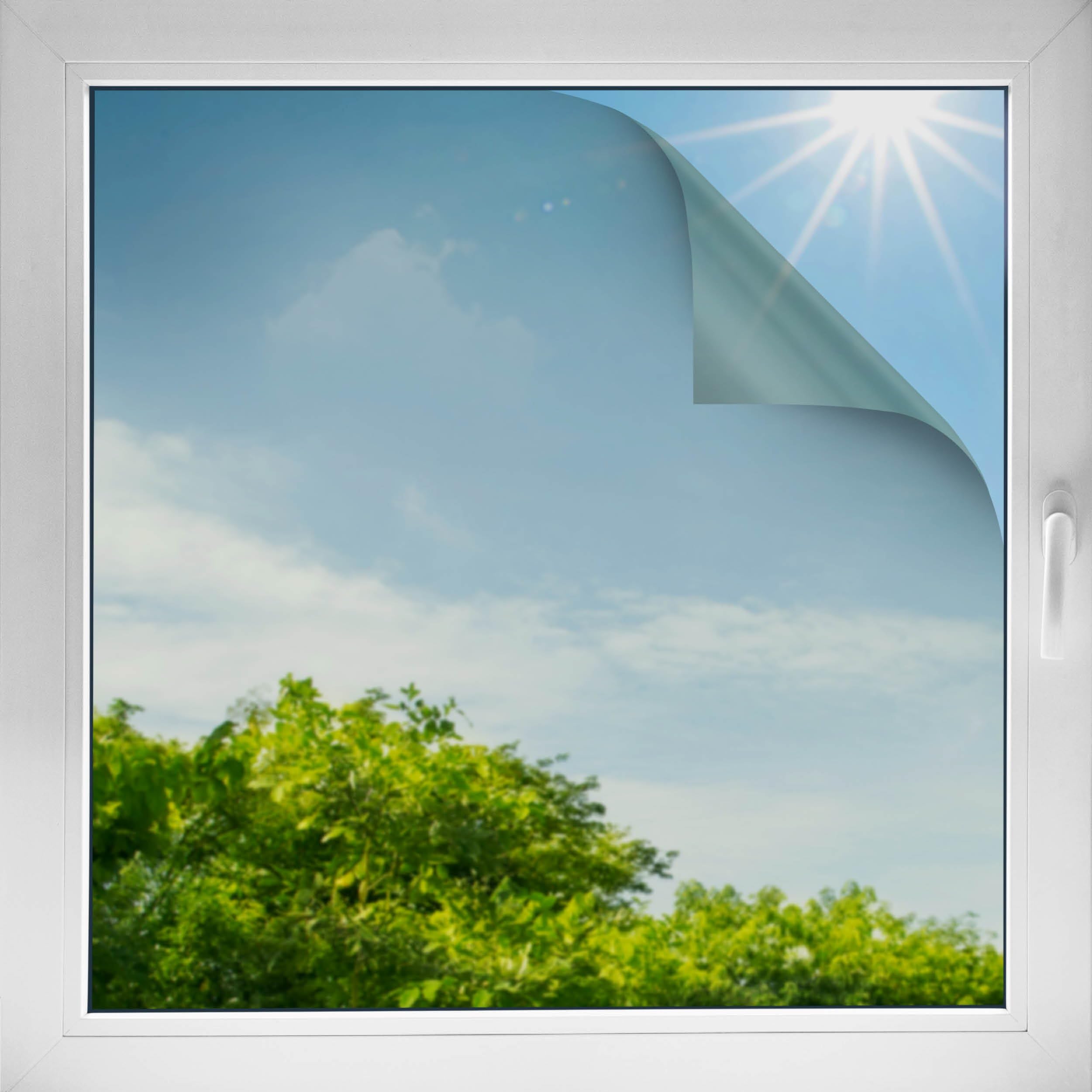 d-c-fix Film de Protection Solaire Autoadhésif (90x200cm) Film de Fenêtre | avec 99% Protection UV, Réduction de Chaleur, Film de Teintement, Film Thermique pour Fenêtres