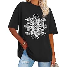 Womens Oversized Tshirt Graphic Tees Crew Neck Summer Short Sleeve Tops
