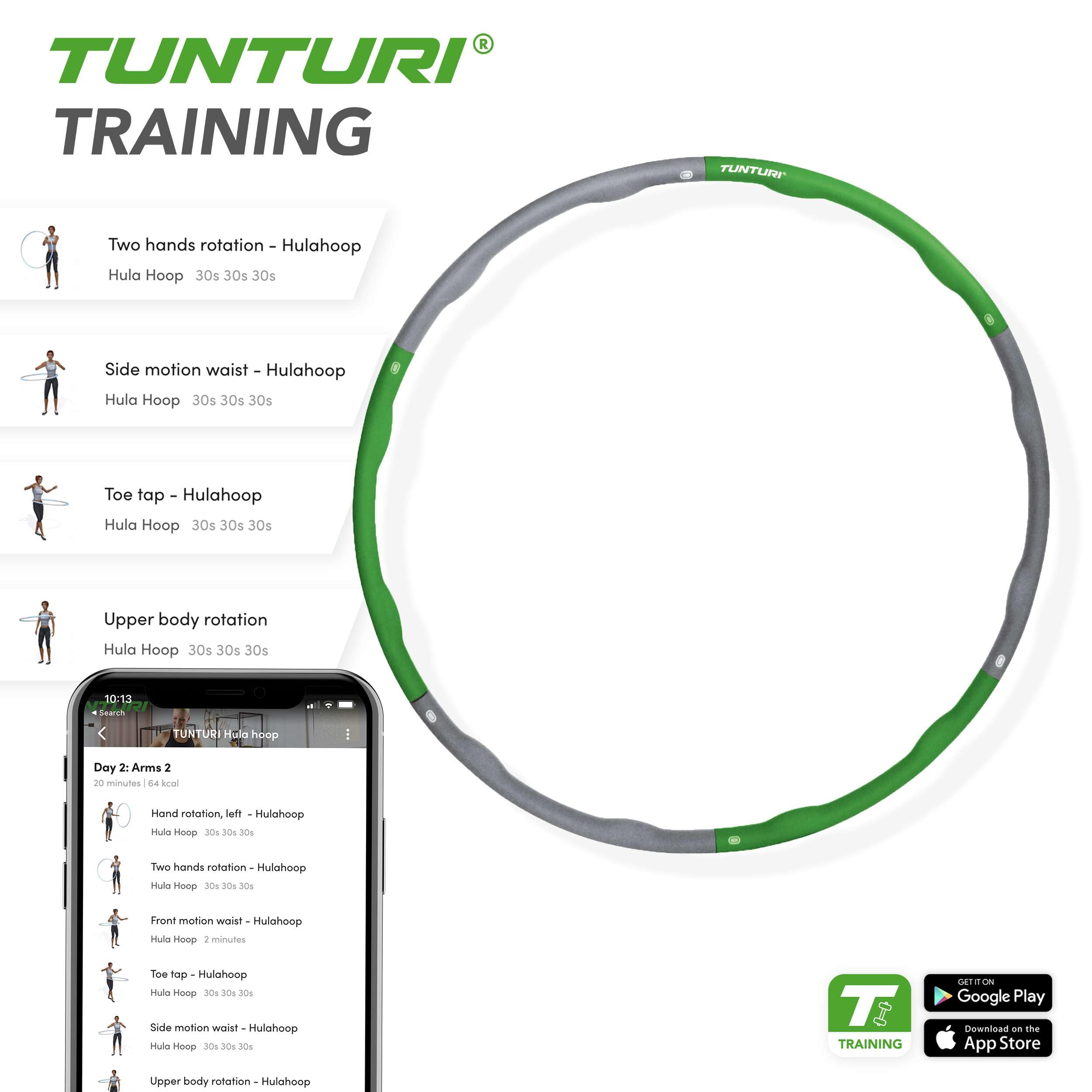 Tunturi Hula Hoop - Aro para Deportes Unisex Adulto
