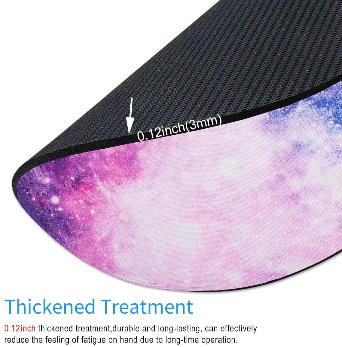 Tappetino Per Mouse Rotondo Con Motivo Pianeta 'Luna Viola' – 20x20 Cm, Superficie In Tessuto Liscio, Base In Gomma Antiscivolo, Impermeabile, Personalizzato