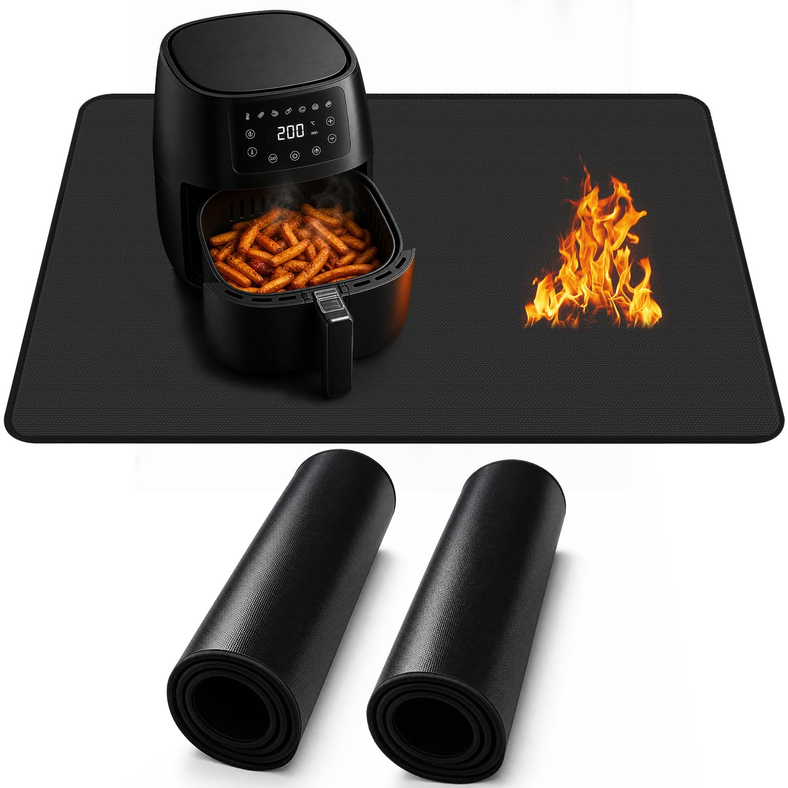 Fireproof Insulating Mat, Thick Carbon Felt Welding Blanket –2Pcs 70x50cm