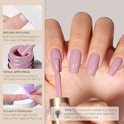 Vista 224 de AILLSA - Esmalte de uñas en gel pastel macaron, verde menta, colores brillantes de verano, algodón de azúcar, gel UV semipermanente, manicura