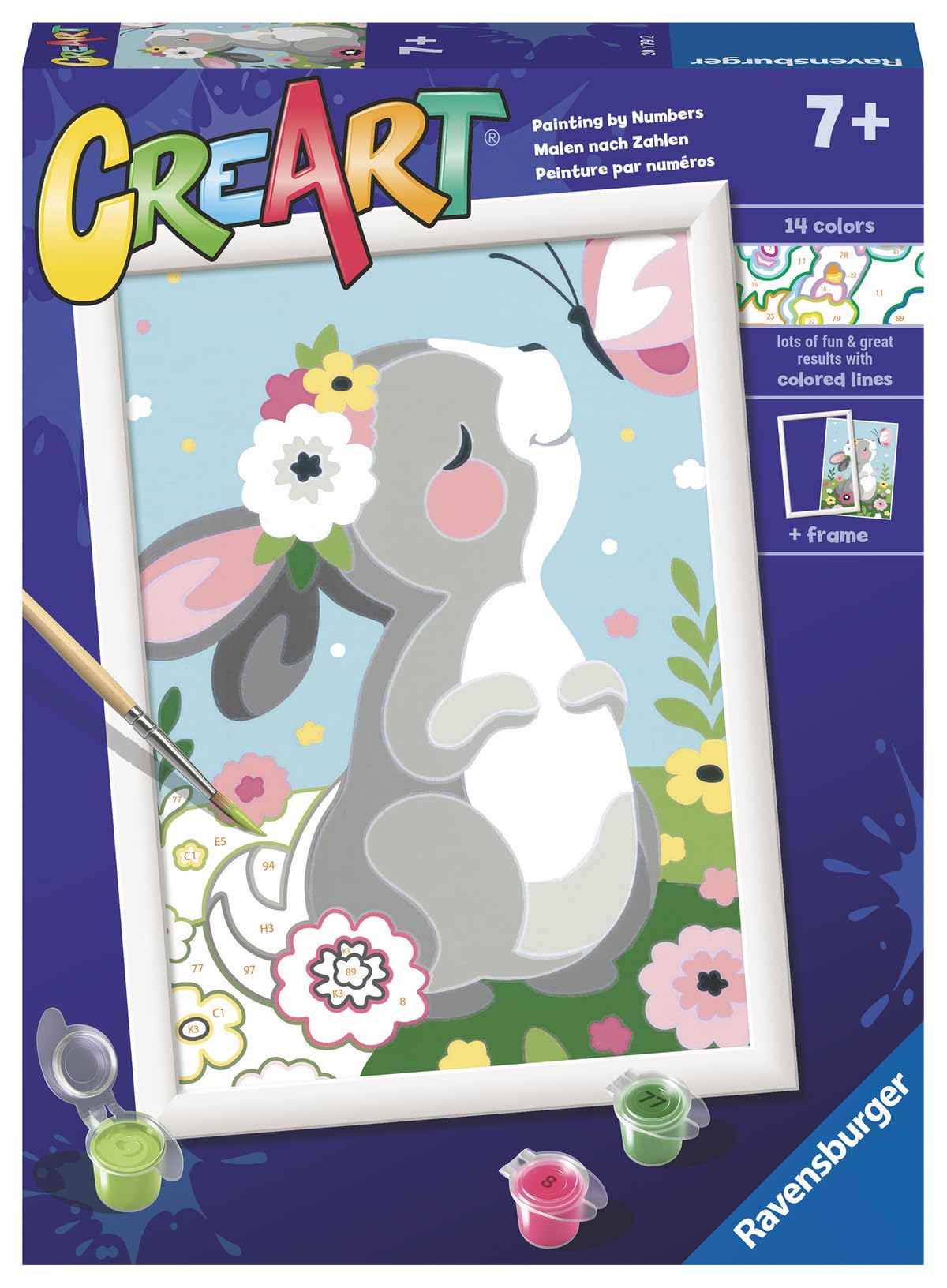 Ravensburger CreArt 27839 - Dipingere con i Numeri, Cani per Bambini
