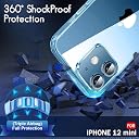 TheGiftKart Ultra-Hybrid Crystal Clear Back Case Cover for iPhone 12 Mini | Shockproof Design | Hard Back Cover Case for iPhone 12 Mini (PC & TPU, Transparent) gallery image