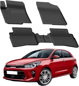Sahler Floor Mats fits Kia Rio 2018-2023 | Custom Fit Floor Liner for Cars | Premium Quality Car Mats Black | Odorless All Weather Waterproof Durable 4.5D Liner
