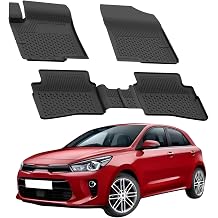 Sahler Floor Mats fits Kia Rio 2018-2023 | Custom Fit Floor Liner for Cars | Premium Quality Car Mats Black | Odorless All Weather Waterproof Durable 4.5D Liner