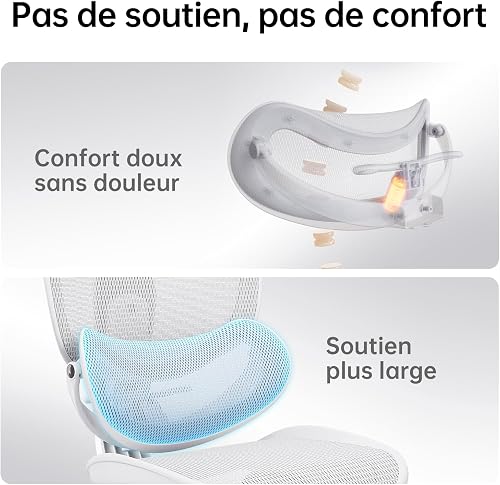 SIHOO Doro C300 V2 Ergonomic Office Chair, Mesh Desk Chair with 8D Armrests & Rotating Lumbar Support, Breathable Computer Chair with 3D Headrest, Seat Depth Adjustment & Tilt for Home Office - 3