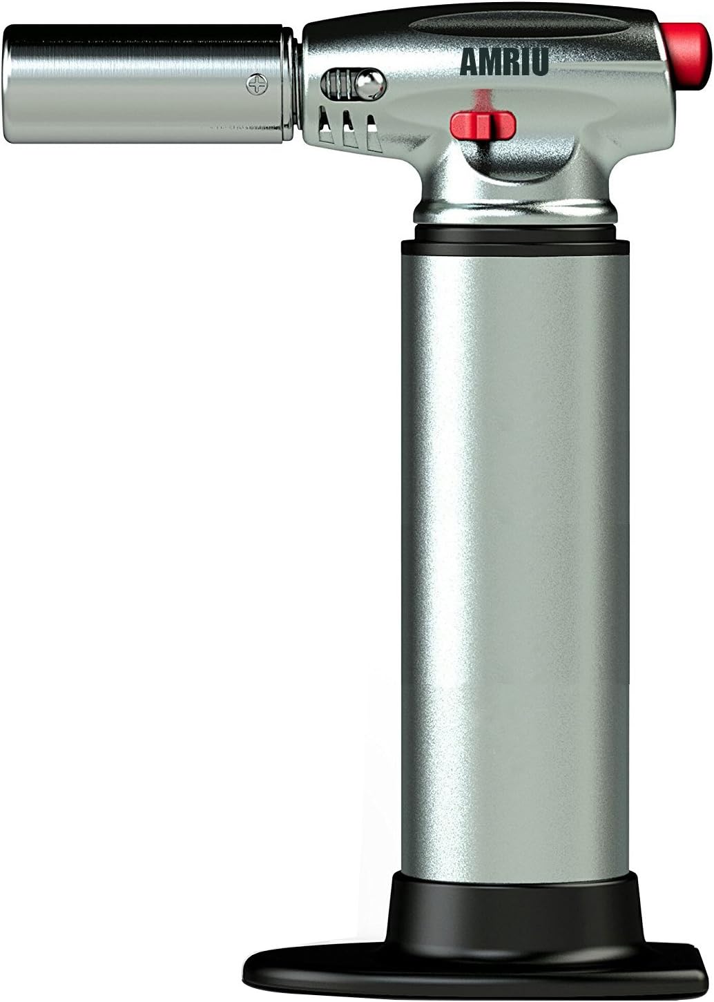 GF-877 Micro Butane Torch Lighter,Silver - Kitchen Craft Cook's Blow torch Professional Grade Culinary Blow torch for Cooking & Baking For Camping Welding Flamethrower BBQ Outdoor