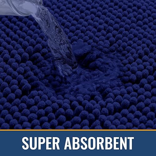 Miniatura 4 de Arotive Alfombras de baño de felpilla de 30 x 20 pulgadas, extra suaves, absorbentes, peludas, lavables a máquina, tapetes de baño de felpa TPR