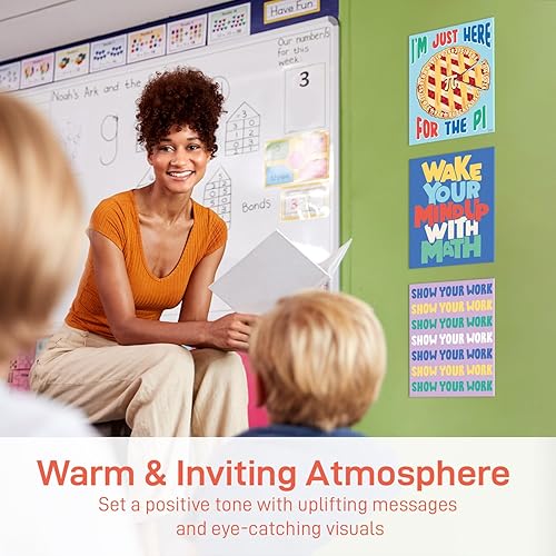 Miniatura 6 de Carteles de matemáticas S&O para escuela primaria, exhibiciones de aula de aritmética, impresiones espaciales de aprendizaje para matemáticas,