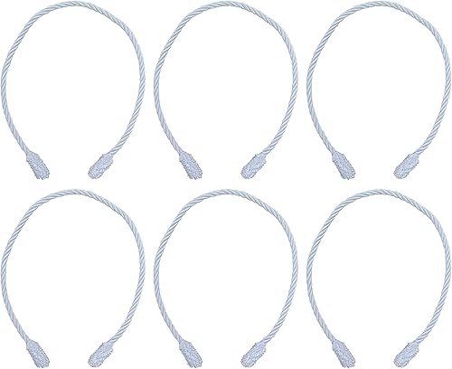 Miniatura 17 de Haute Decor Lazos decorativos giratorios, paquete de 6, 16 pulgadas (oro/plata/blanco) - Guirnalda colgante, luces, decoraciones