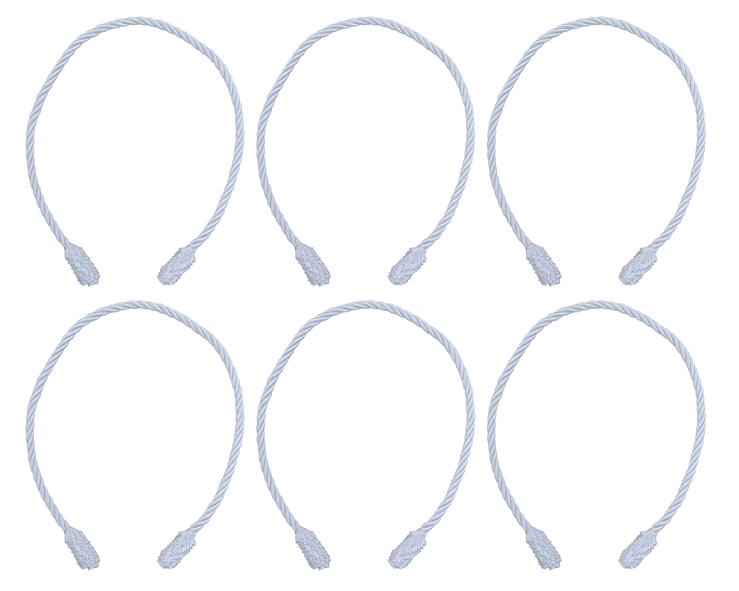 Haute Decor Decorative Twist Ties, 6 Pack, 16 inches (White) - Hang Garland, Lights, Decorations
