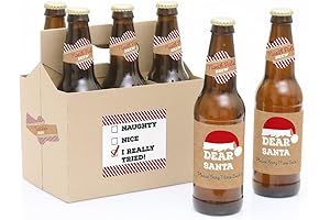 Funny Christmas Mini Liquor Bottle Carrier with 6 Stickers