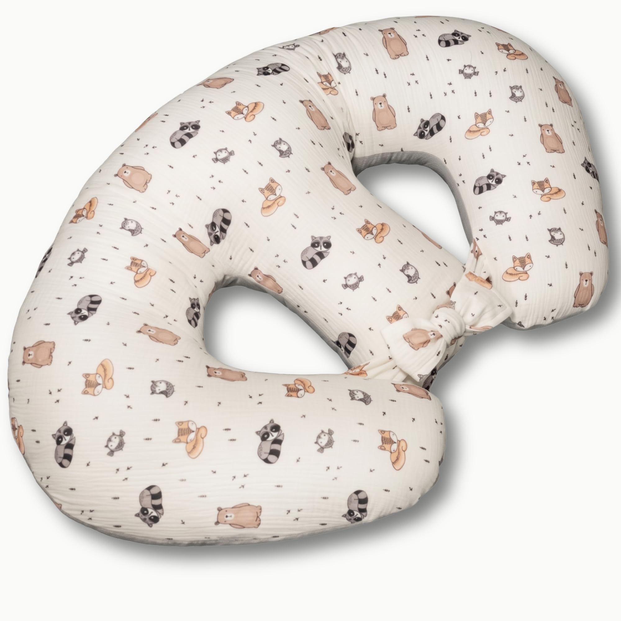 Bellochi Twin Feeding Pillow & Pregnancy Cushion | Tandem Breastfeeding Support for Twins | Oeko-Tex Hypoallergenic Cotton | Ergonomic Design with Washable Cover (Boho)