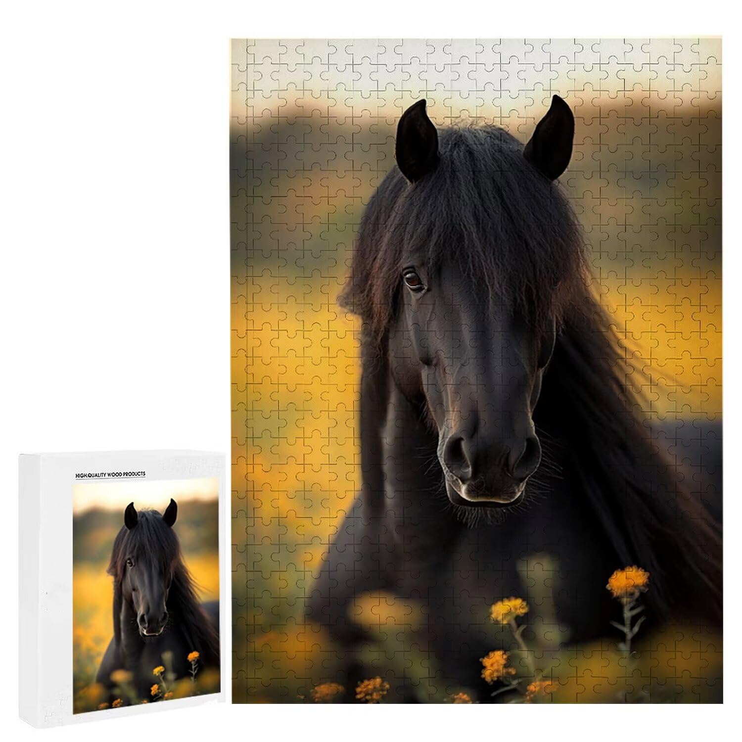 Puzzle dla dorosłych, 1000 sztuk, rumak, 1000 elementów, puzzle dla dorosłych, gra edukacyjna, 76 x 50 cm, odpowiednie do dekompresji i dekoracji ścian pokoju, prezenty j-488