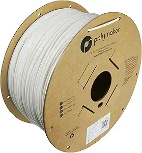 Polymaker PLA Filament, White 3D Printing PLA Filament 2.85mm 3kg - PolyLite 3D Printer PLA Filament, Dimensional Accuracy +/- 0.03mm, Compatible with Most 3D Printer, White