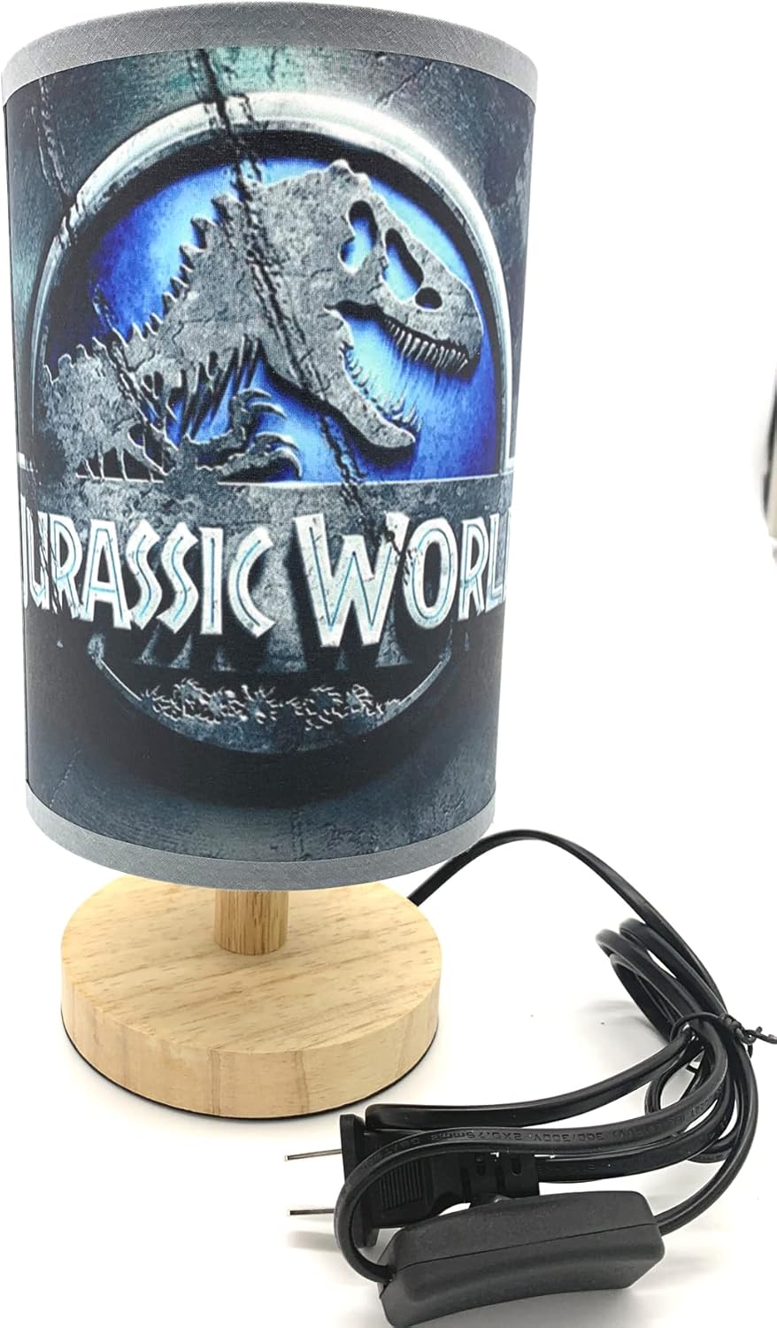 Table Lamp Bedside Light Dinosaur Wood Base Room Decoration or Great Gift Ideas